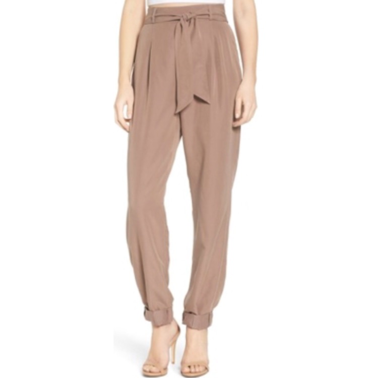 Leith Slouchy Tie Waist Pants From Nordstrom